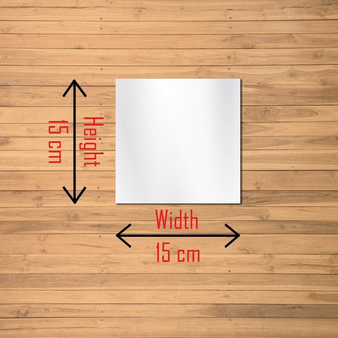4-Piece 3D Acrylic Square Mirror Wall Stickers – Silver Finish for Home & Office Decor