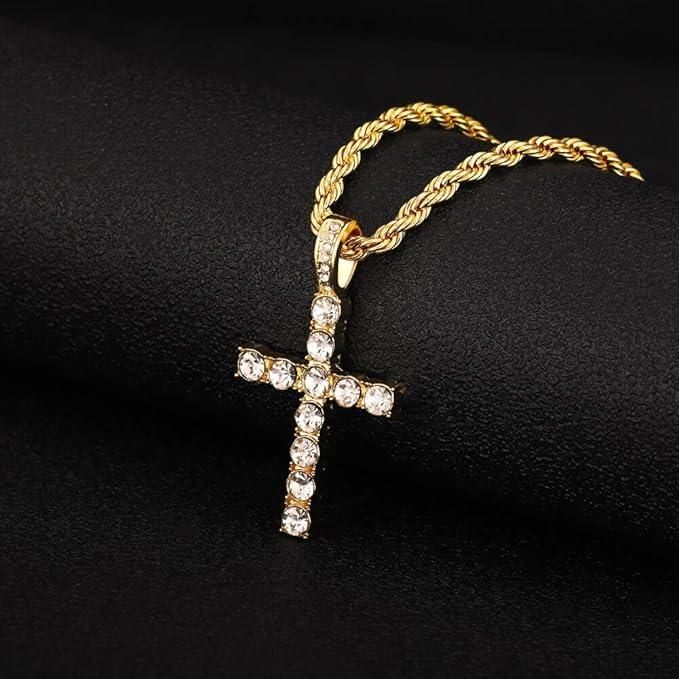Stylish Men’s Cross Pendant Chain – Elegant, Lightweight & Bold