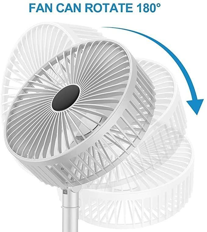 Powerful Rechargeable Adjustable AC/DC Table & Wall Fan