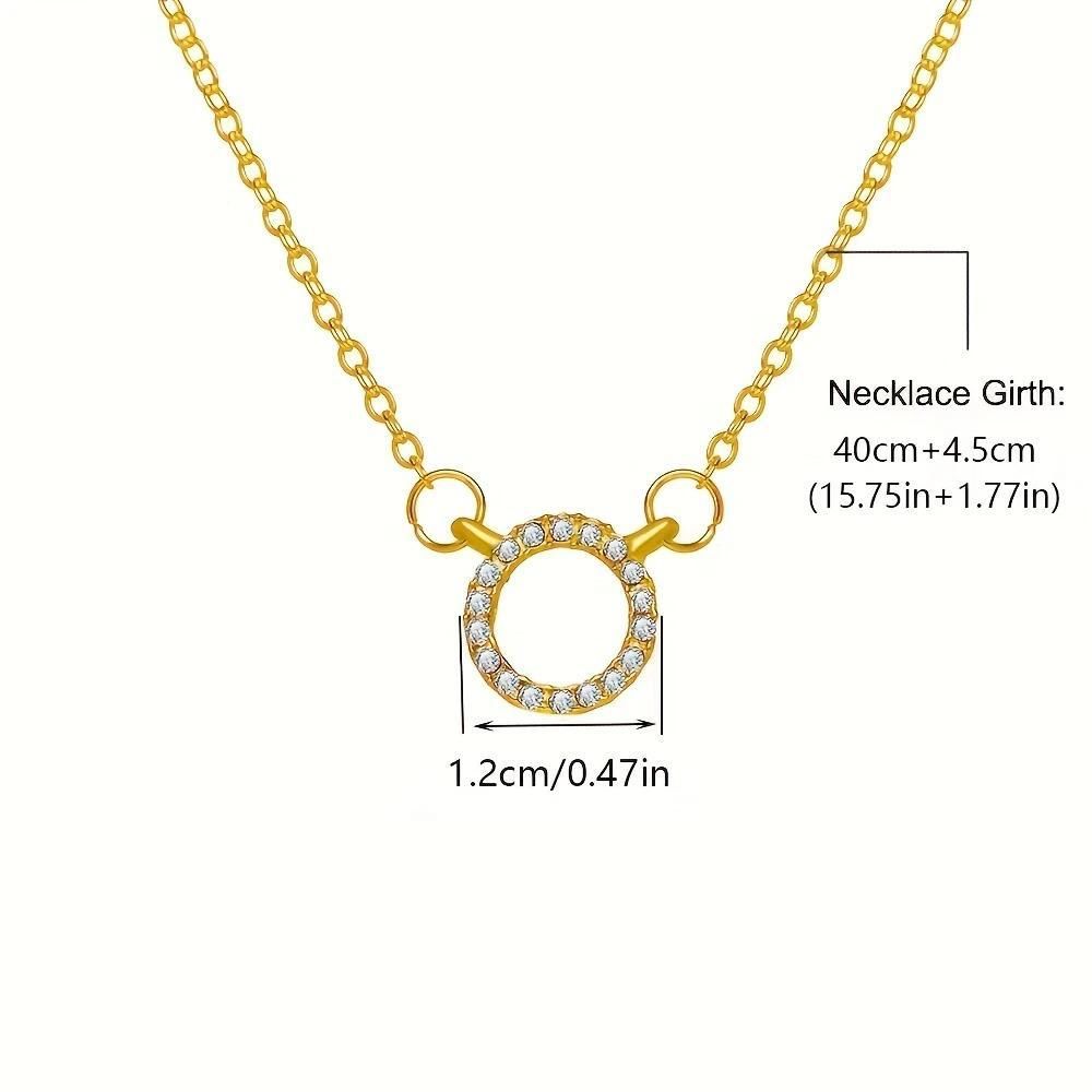 Elegant Women’s Stone Pendant with Chain – Micro Gold Plated Jewelry