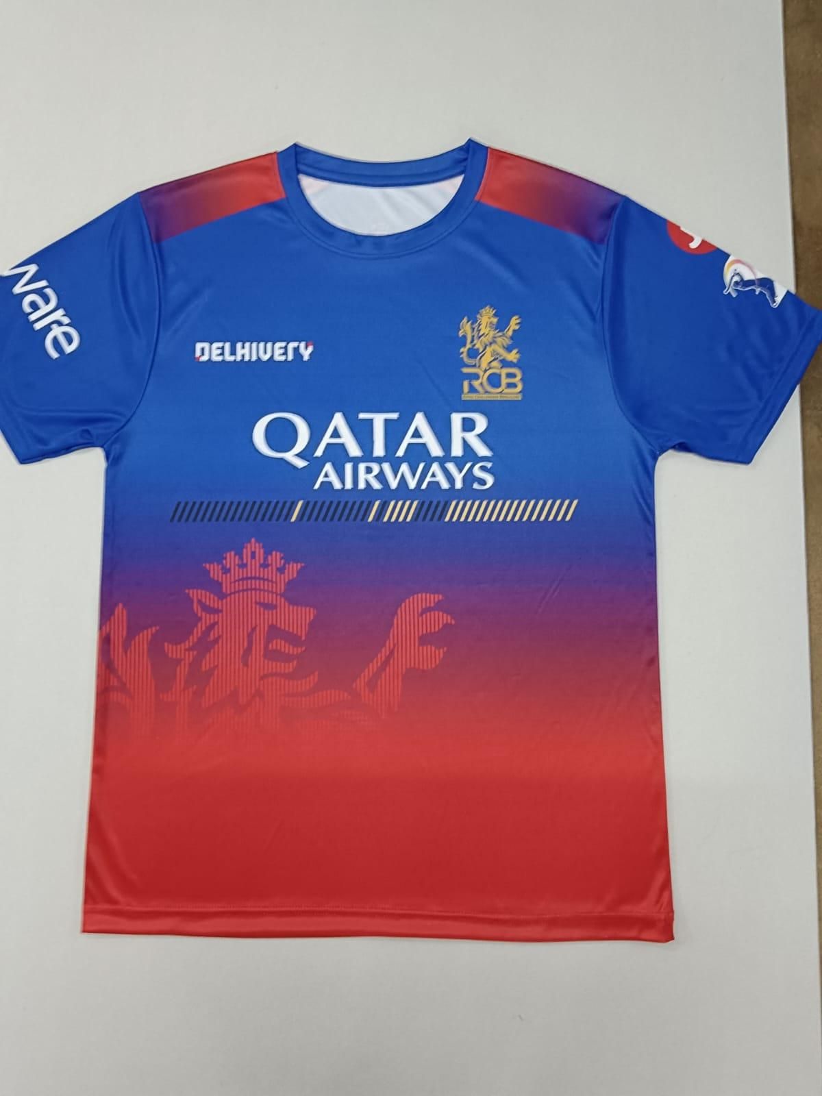 RCB Fan Edition – Men's Dry Fit Graphic Jersey | 180 GSM Soft Fabric