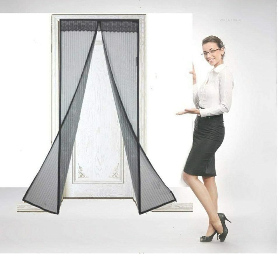 Magnetic Mesh Door Curtains – Anti-Mosquito | Foldable | Easy Install (Pack of 2)