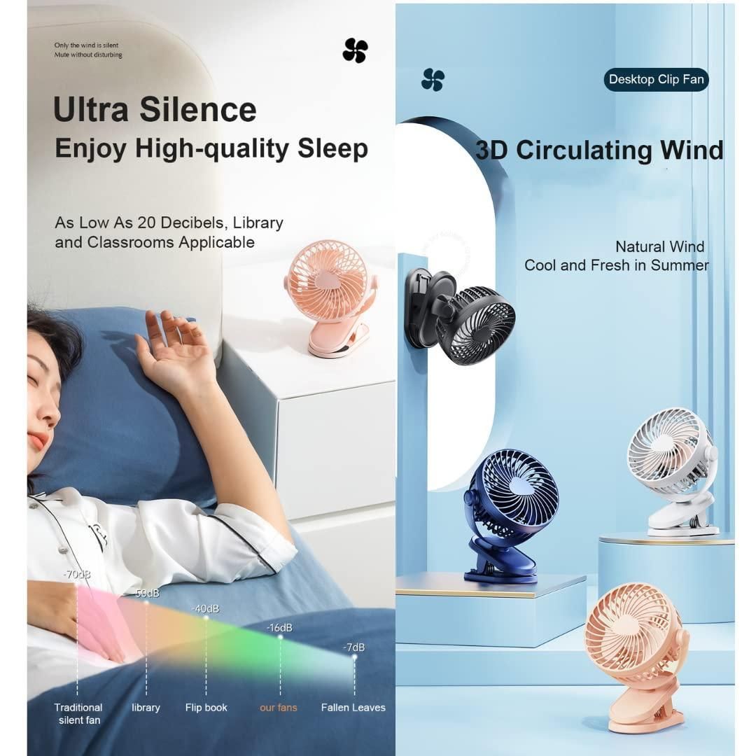 Portable Super Airflow – Silent USB Rechargeable Desktop Fan