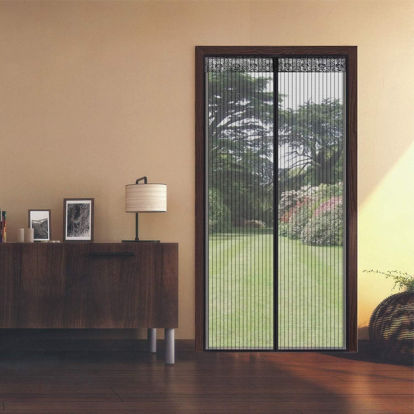 Magnetic Mesh Door Curtains – Anti-Mosquito | Foldable | Easy Install (Pack of 2)