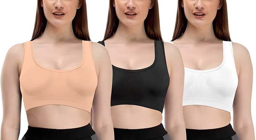 Soft Cotton Non-Padded Bras – Set of 3