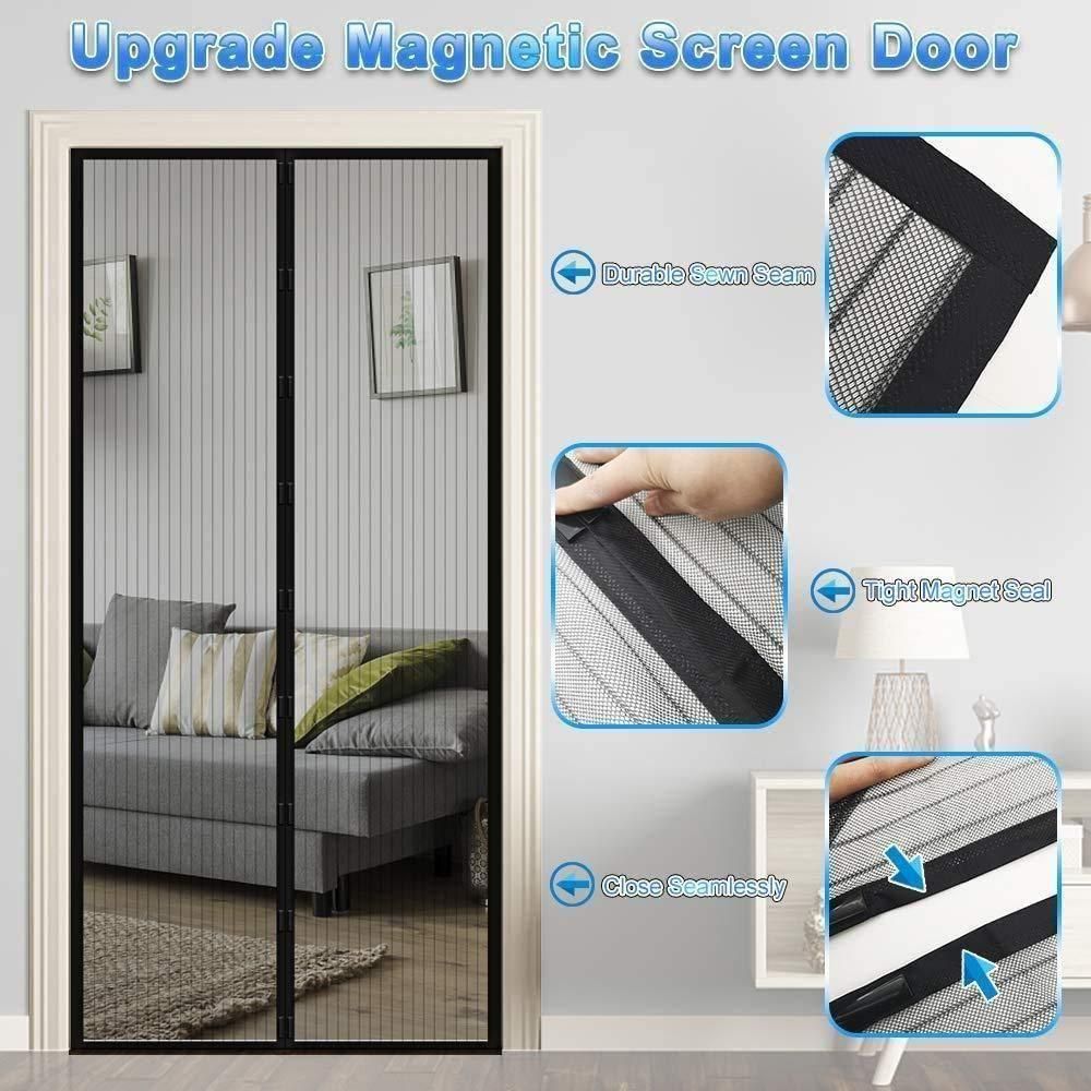 Magnetic Mesh Door Curtains – Anti-Mosquito | Foldable | Easy Install (Pack of 2)