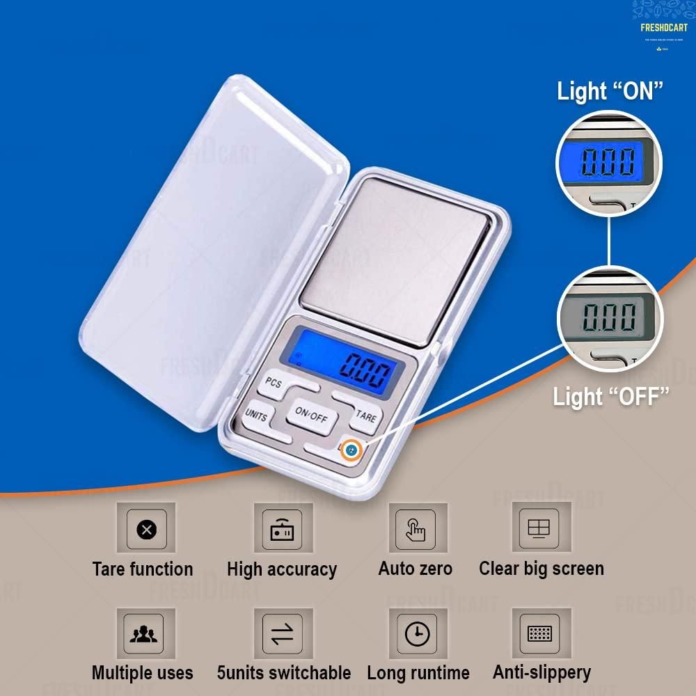 Mini Digital Pocket Weighing Scale- with Auto Calibration
