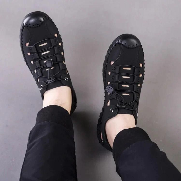 Men's Stylish Synthetic Leather Lace-Up Sneakers