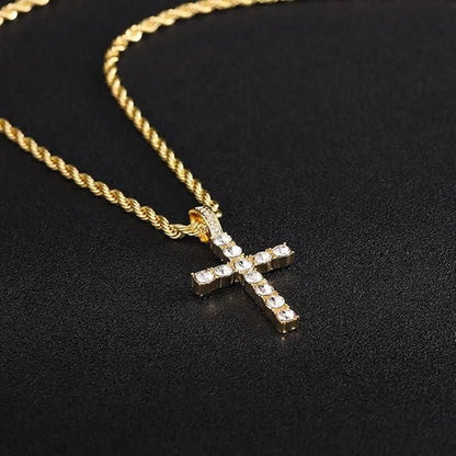 Stylish Men’s Cross Pendant Chain – Elegant, Lightweight & Bold