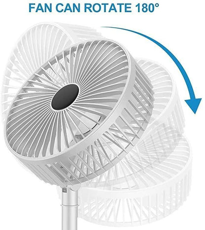 Powerful Rechargeable Adjustable AC/DC Table & Wall Fan