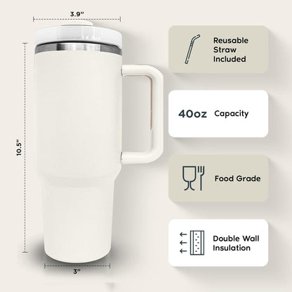Large Stainless Steel Tumbler – Hot & Cold Beverage Companion