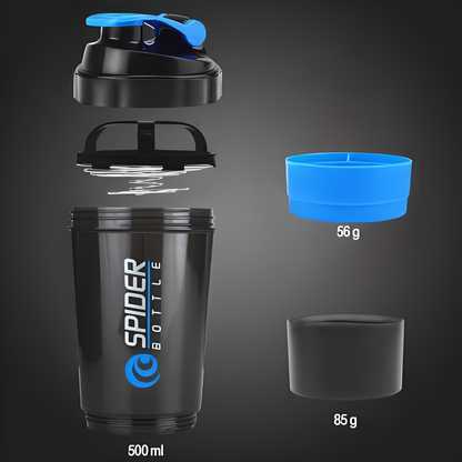 3-in-1 Spider Shaker Bottle – For Protein, Water & Vitamins