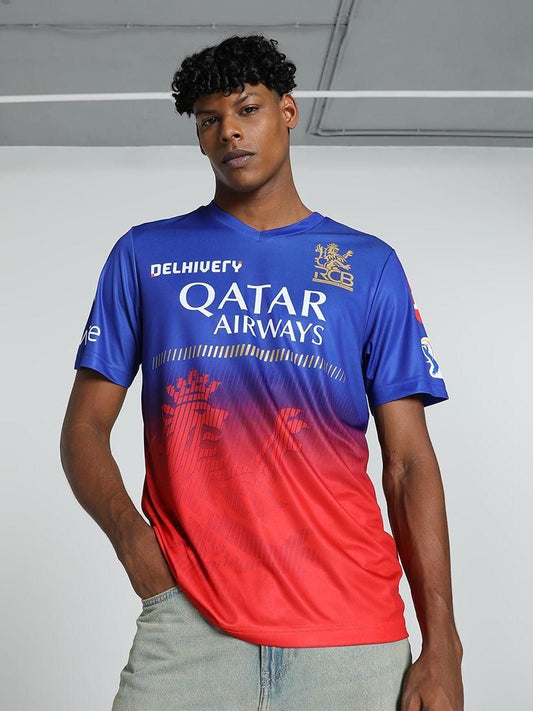 RCB Fan Edition – Men's Dry Fit Graphic Jersey | 180 GSM Soft Fabric