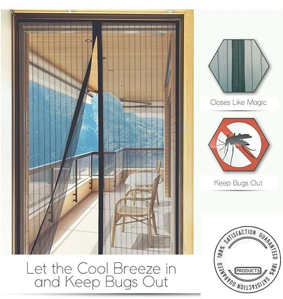 Magnetic Mesh Door Curtains – Anti-Mosquito | Foldable | Easy Install (Pack of 2)