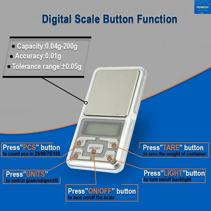 Mini Digital Pocket Weighing Scale- with Auto Calibration