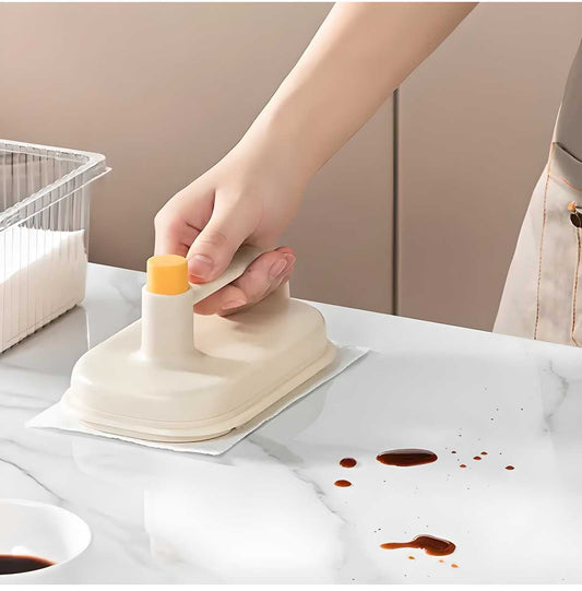 Magic Kitchen Cleaning Brush with 10 Disposable Pads – Effortless Grease Removal!