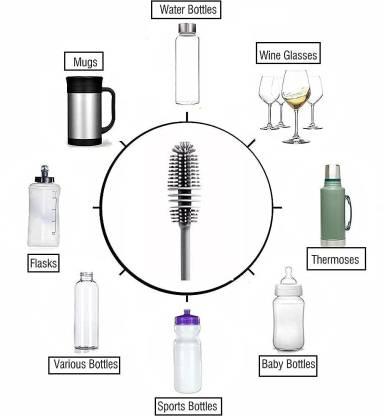 Silicone Bottle Cleaning Brush – Perfect for Bottles, Vases & Glassware