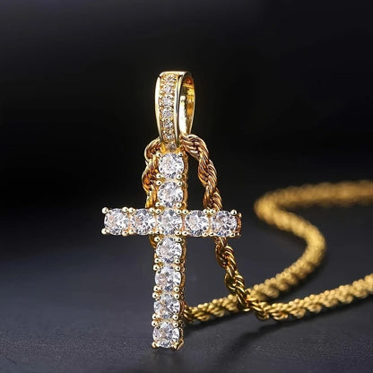 Stylish Men’s Cross Pendant Chain – Elegant, Lightweight & Bold