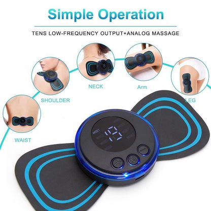 Mini Rechargeable Massager – 8 Modes, 19 Intensity Levels for shoulder,Arms,Legs,Back Pain for Men and Women