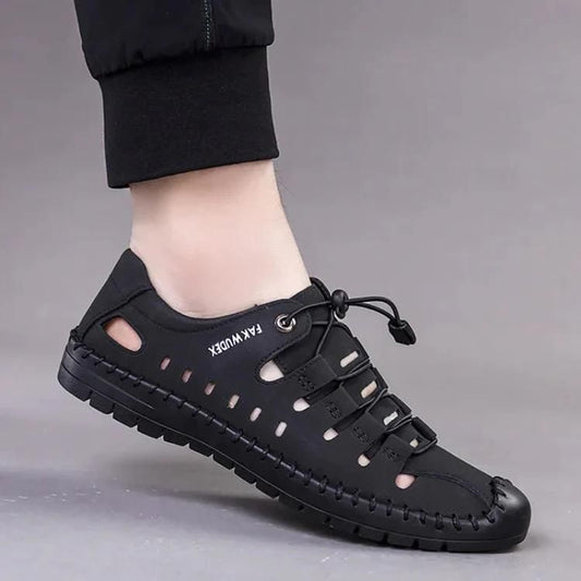 Men's Stylish Synthetic Leather Lace-Up Sneakers