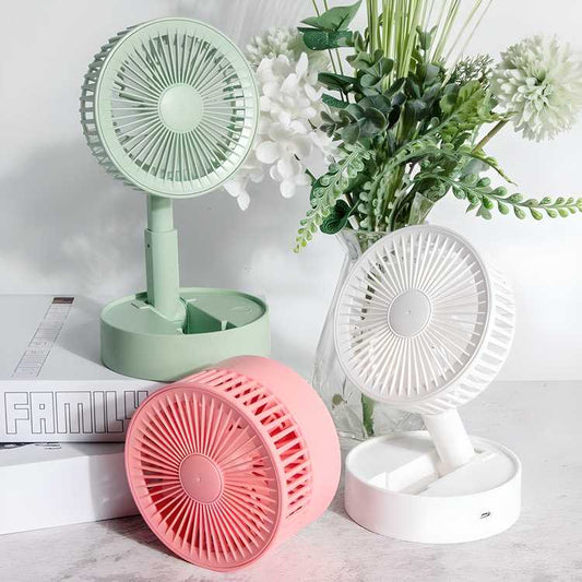 Powerful Rechargeable Adjustable AC/DC Table & Wall Fan