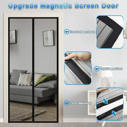 Magnetic Mesh Door Curtains – Anti-Mosquito | Foldable | Easy Install (Pack of 2)