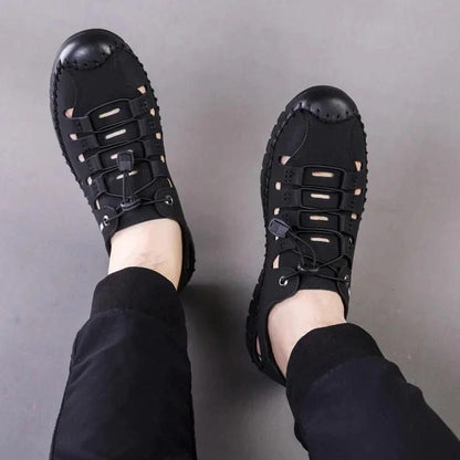 Men's Stylish Synthetic Leather Lace-Up Sneakers